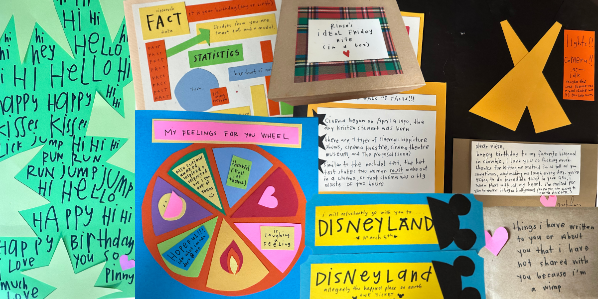 collage of cards made by gretchen for riese