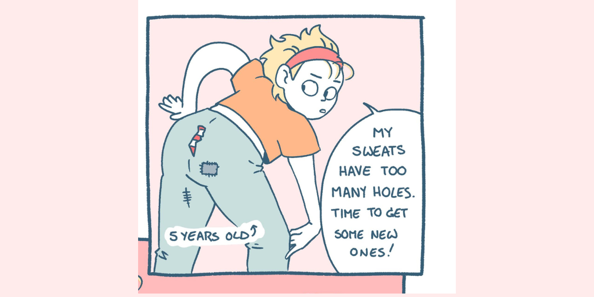 The character says 