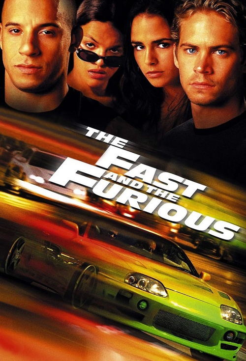 the cover of the fast and the serious shows four greasy looking figures and a bunch of streaking car lights