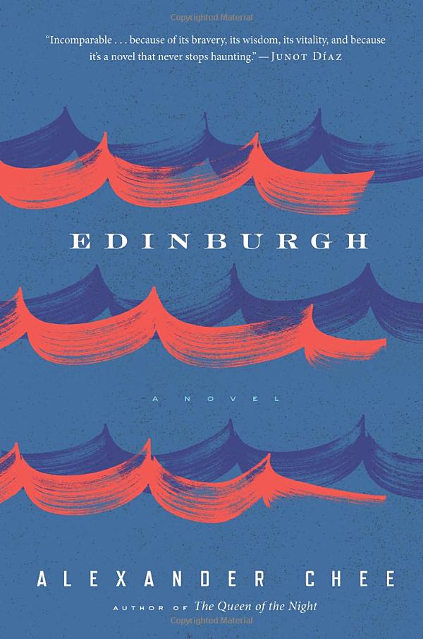 the cover of edinburgh features three rows of paint brushed waves
