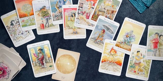 aries card from the compendium of constellations and assorted cards from the next world tarot