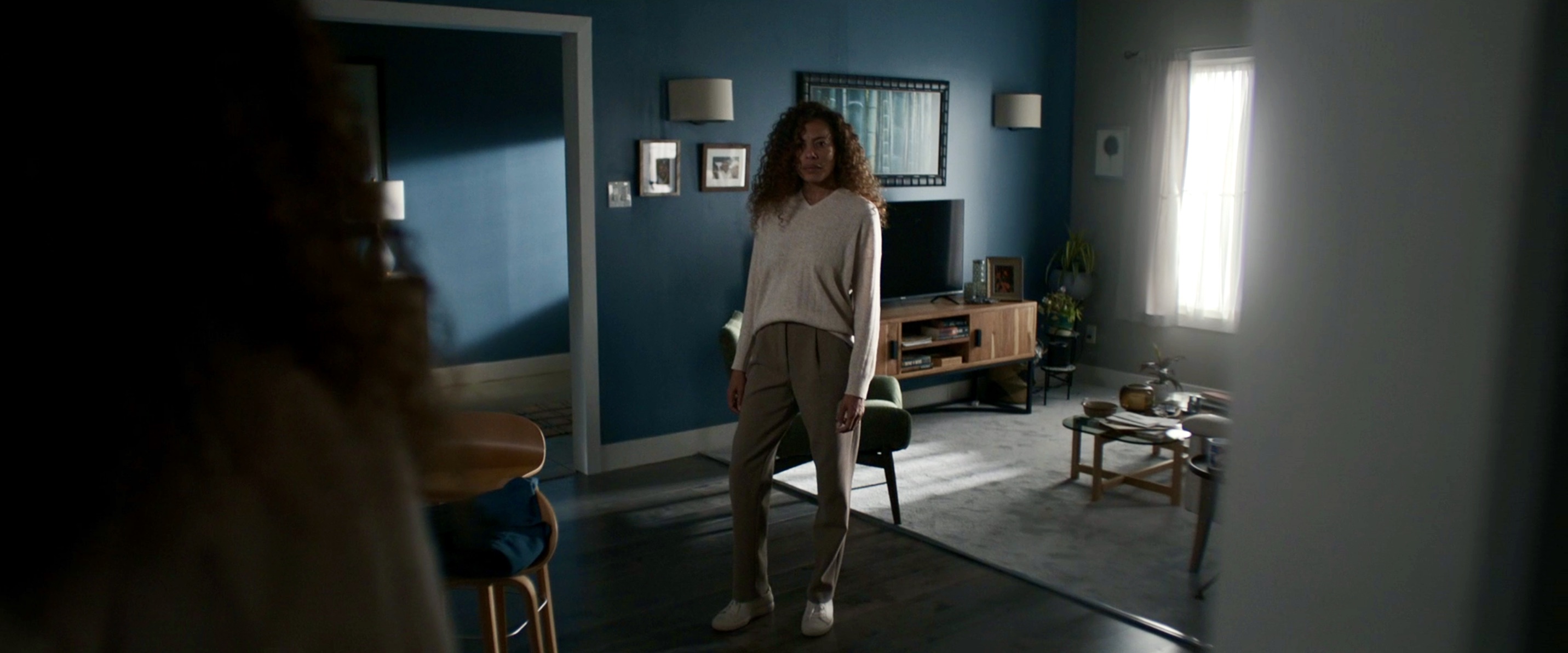 Taissa scowls at Taissa in Yellowjackets