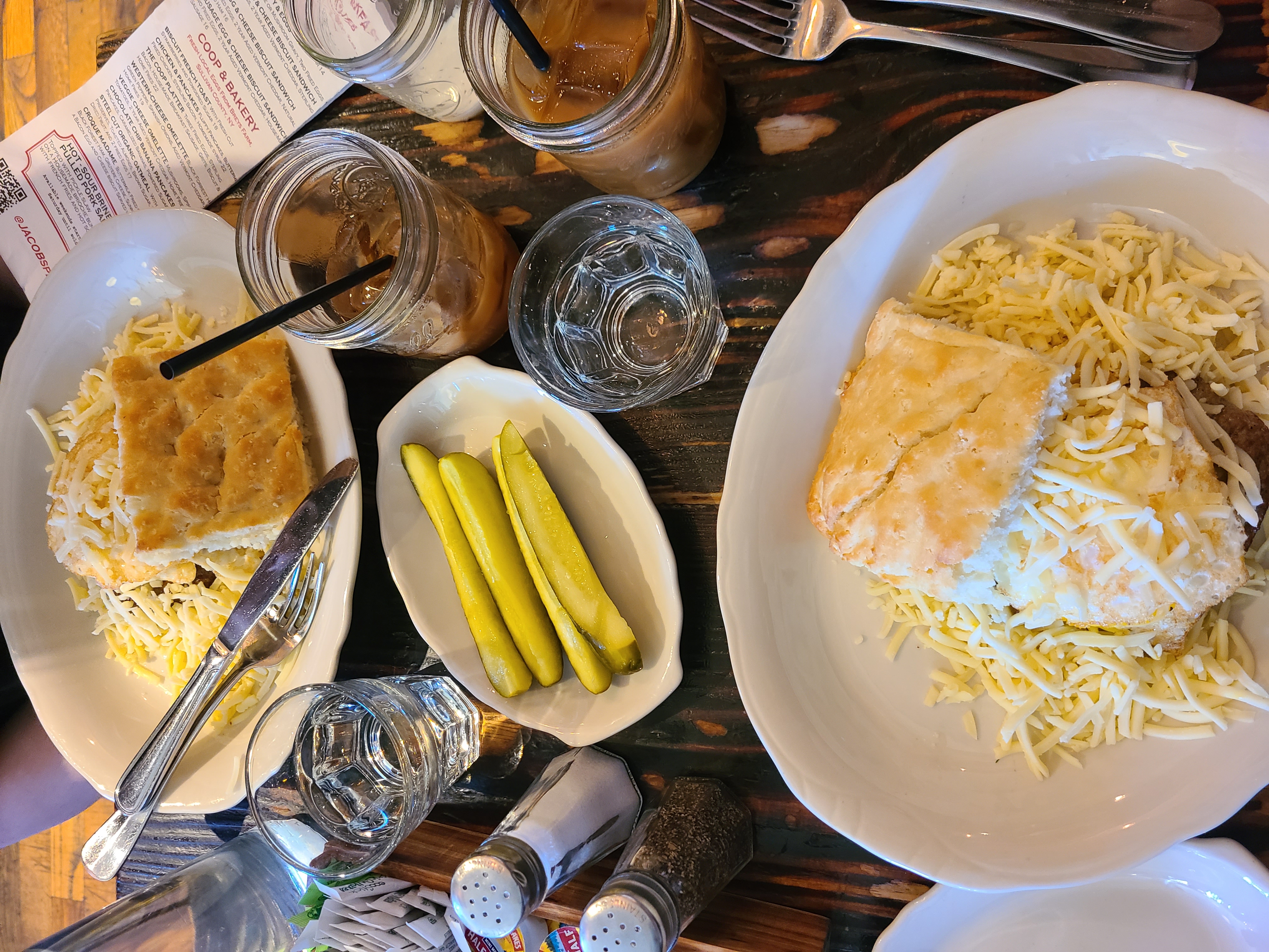 biscuit brunch at Jacob's Pickles
