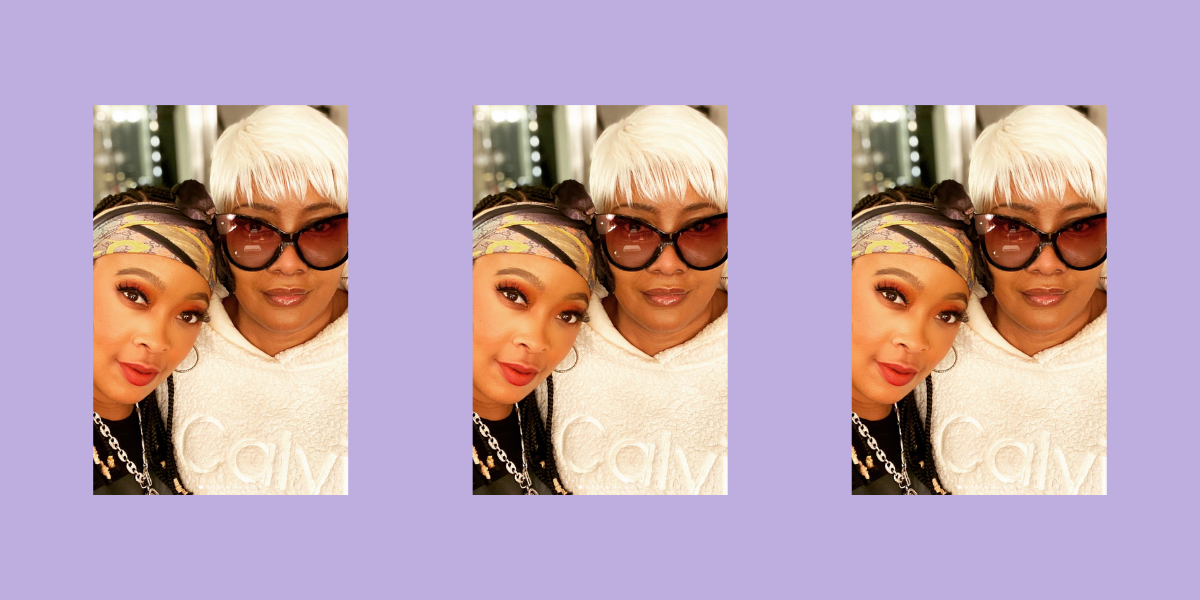 Da Brat with her mom in a selfie