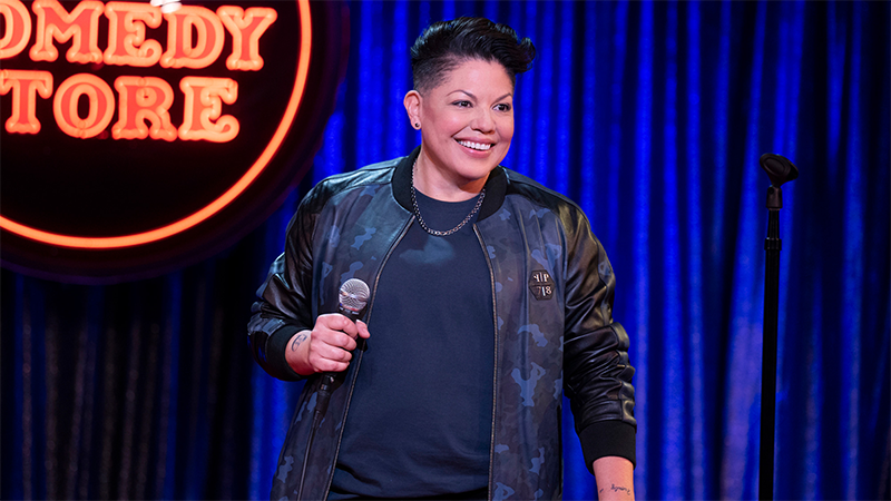 Che Diaz does a set at the comedy store.