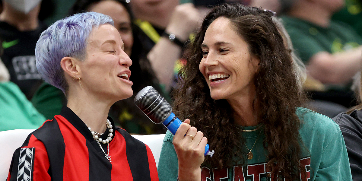 Megan Rapinoe and partner Sue Bird lip sync to 