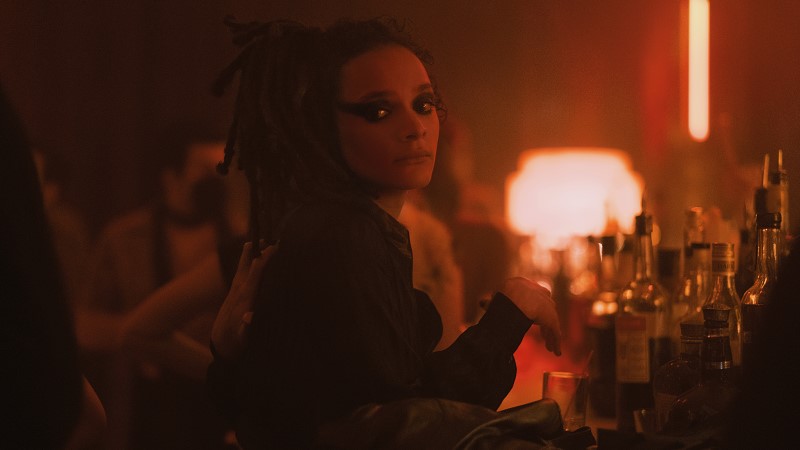 Arianna at the club with sharp black eyeliner