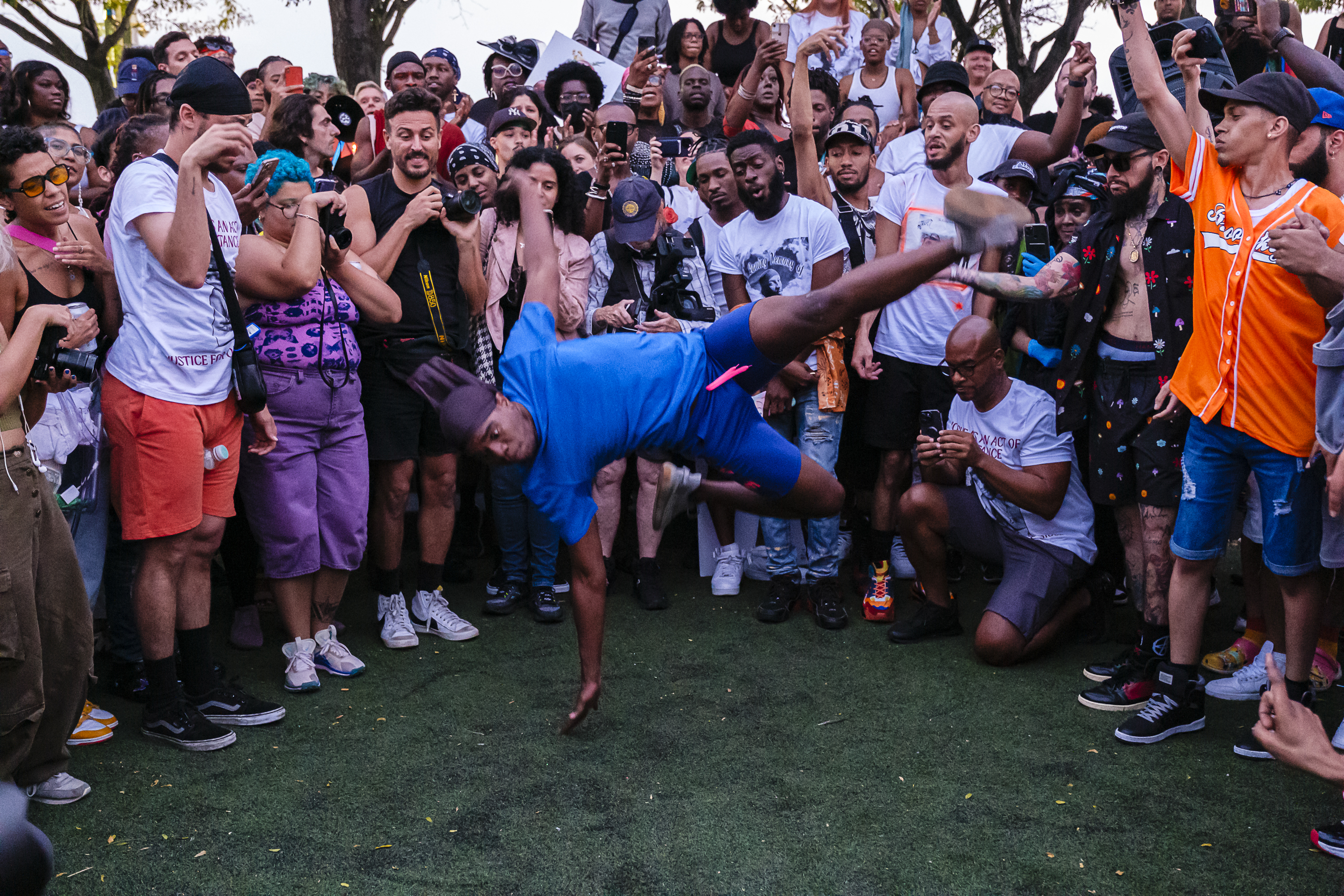 UNITED STATES -August 5: A vigil, march and rally in the West Village honoring the memory of O'Shae Sibley who was slain in Brooklyn, Saturday, Aug. 5, 2023. 