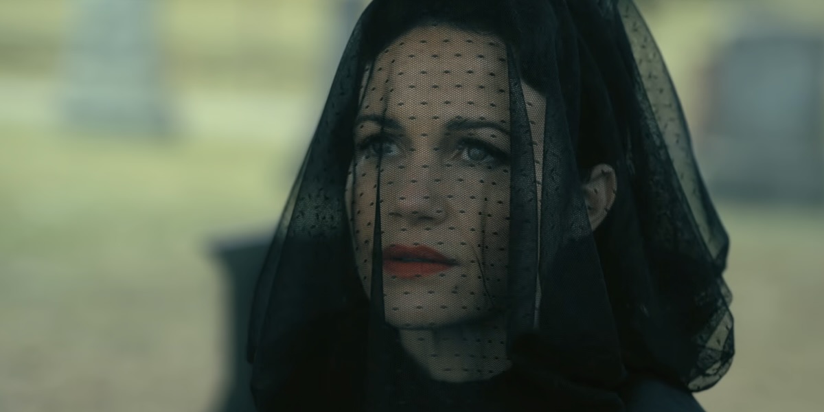 Verna in a mourning veil