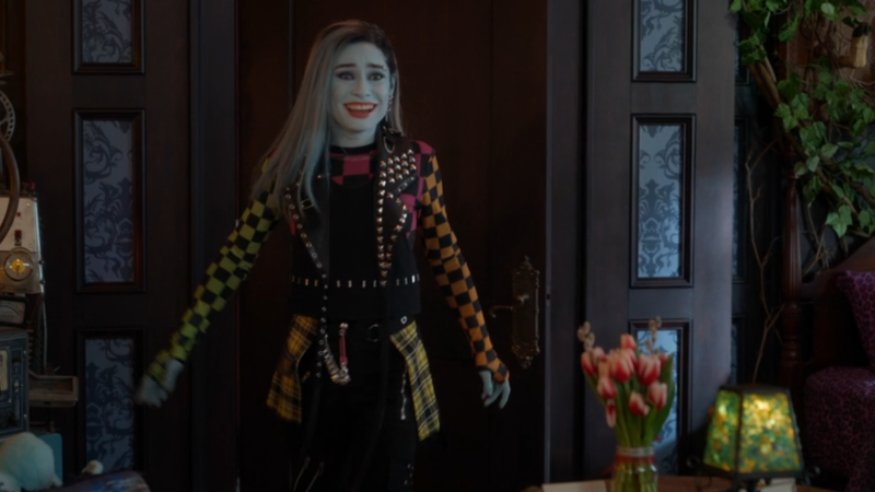 Frankie from Monster High 2 in a patchwork outfit