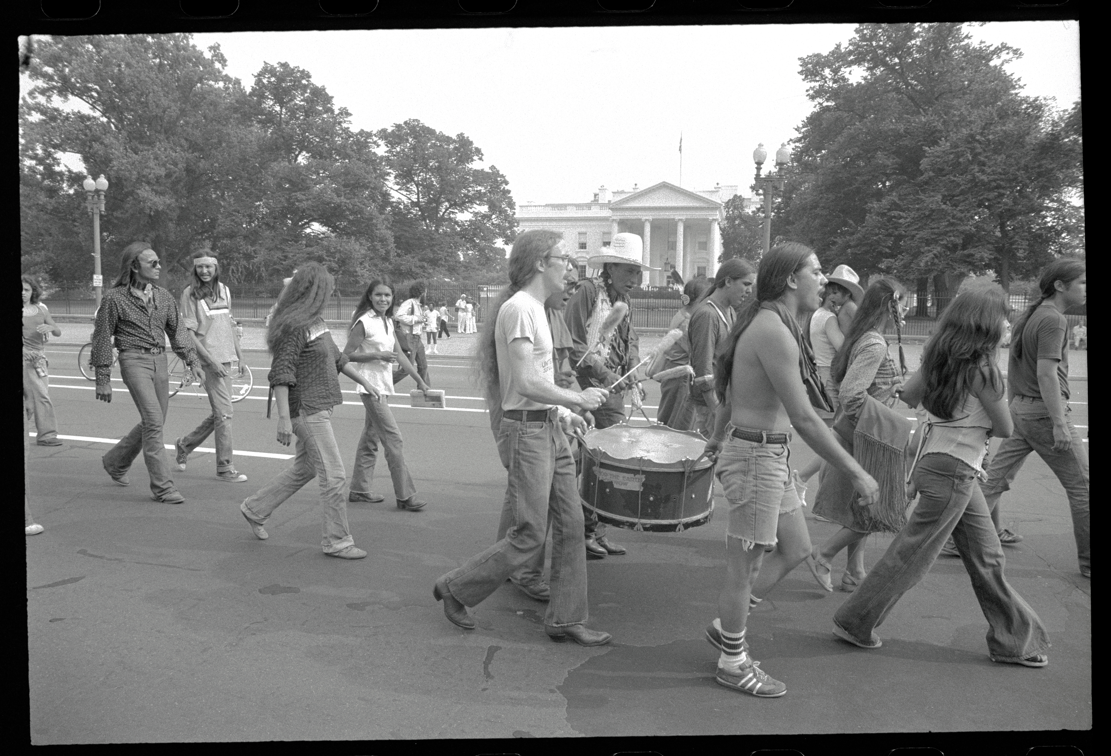 protesters marching in 1978 in the The Longest Walk
