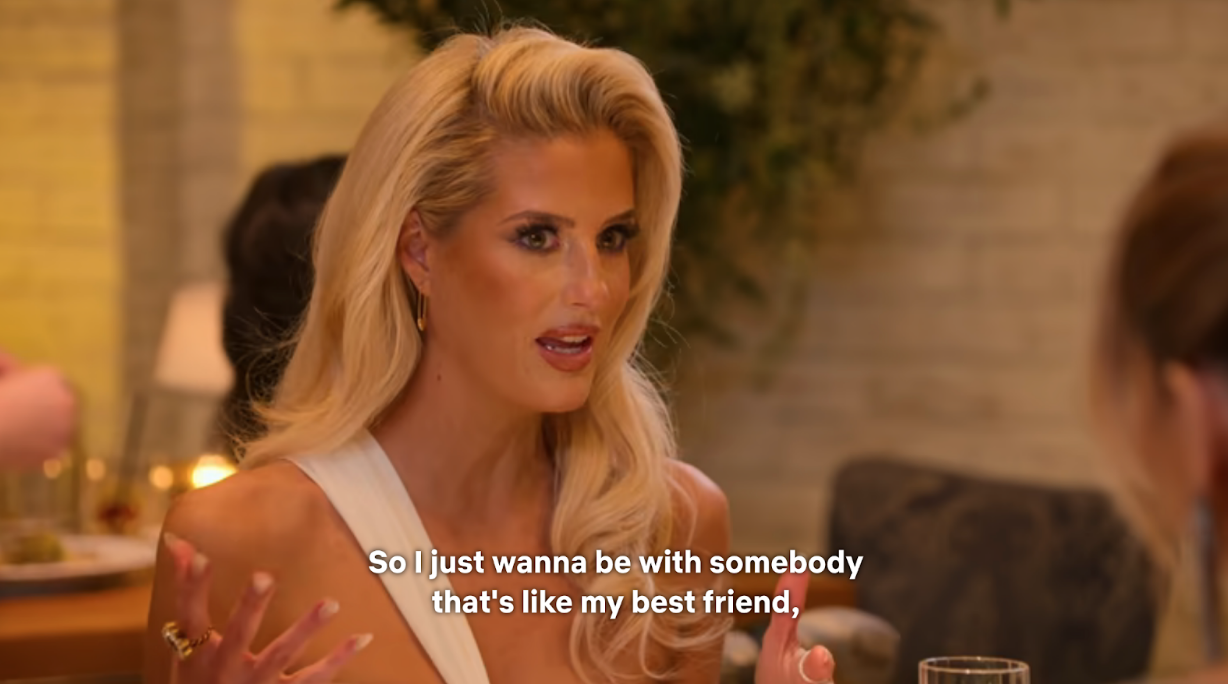 Emma Hernan, a real estate agent on Netflix’s Selling Sunset, explains that she wants to be with somebody who’s her “best friend”