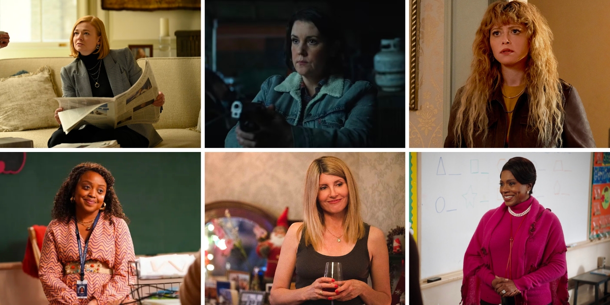 Sarah Snook as Shiv Roy, Succession Melanie Lynskey as Shauna, Yellowjackets Natasha Lyonne as Charlie, Poker Face Quinta Brunson as Janine Teagues, Abbott Elementary Sharon Horgan as Eva Garvey, Bad Sisters Sheryl Lee Ralph as Barbara Howard, Abbott Elementary