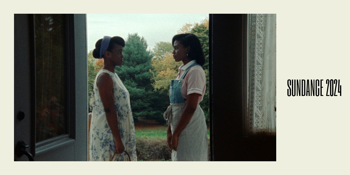 Grace short film: two Black queer girls in the 1950s South look at each other in a doorway.