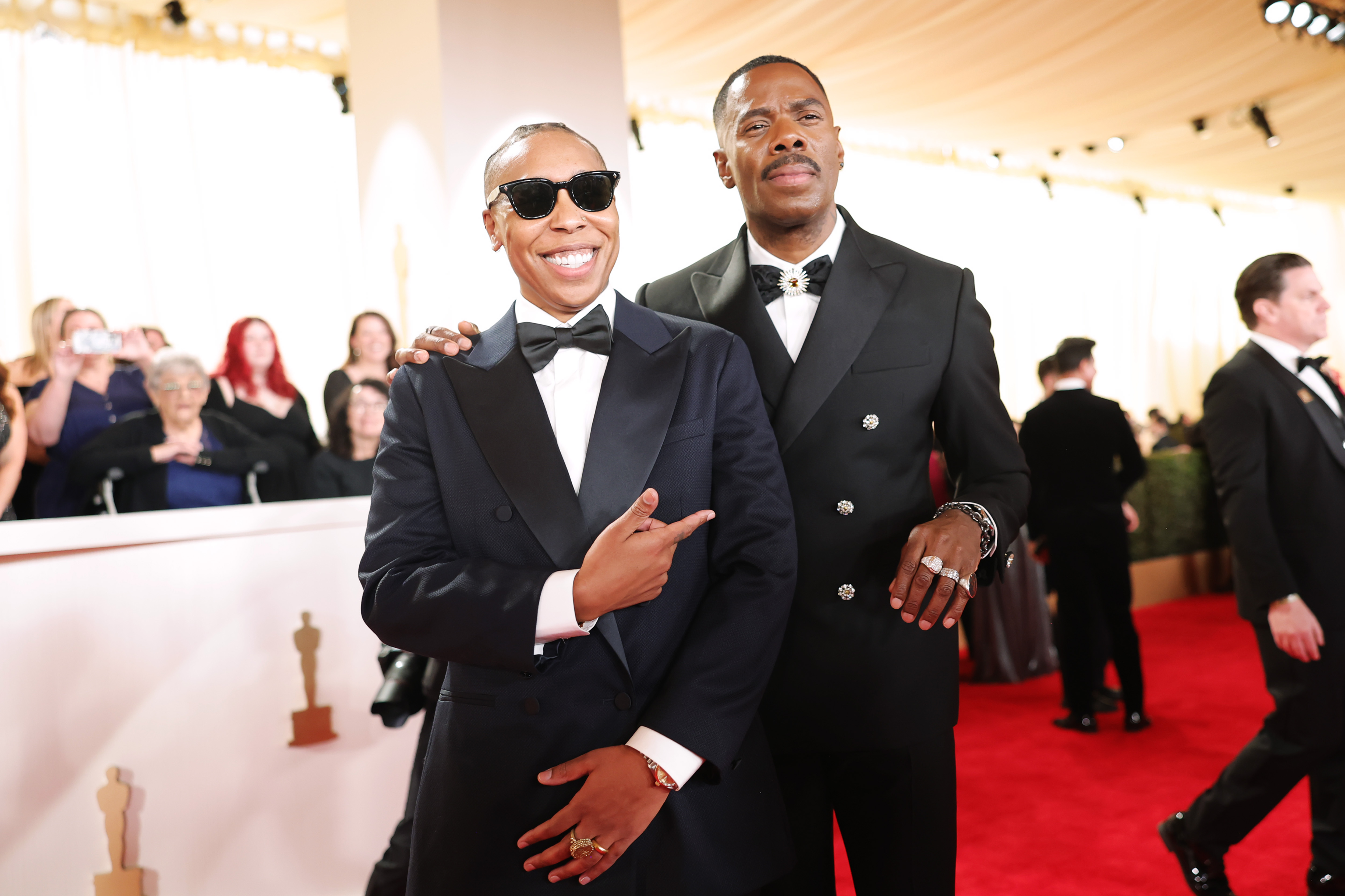 HOLLYWOOD, CALIFORNIA - MARCH 10: Lena Waithe and Colman Domingo attend the 96th Annual Academy Awards on March 10, 2024 in Hollywood, California. 