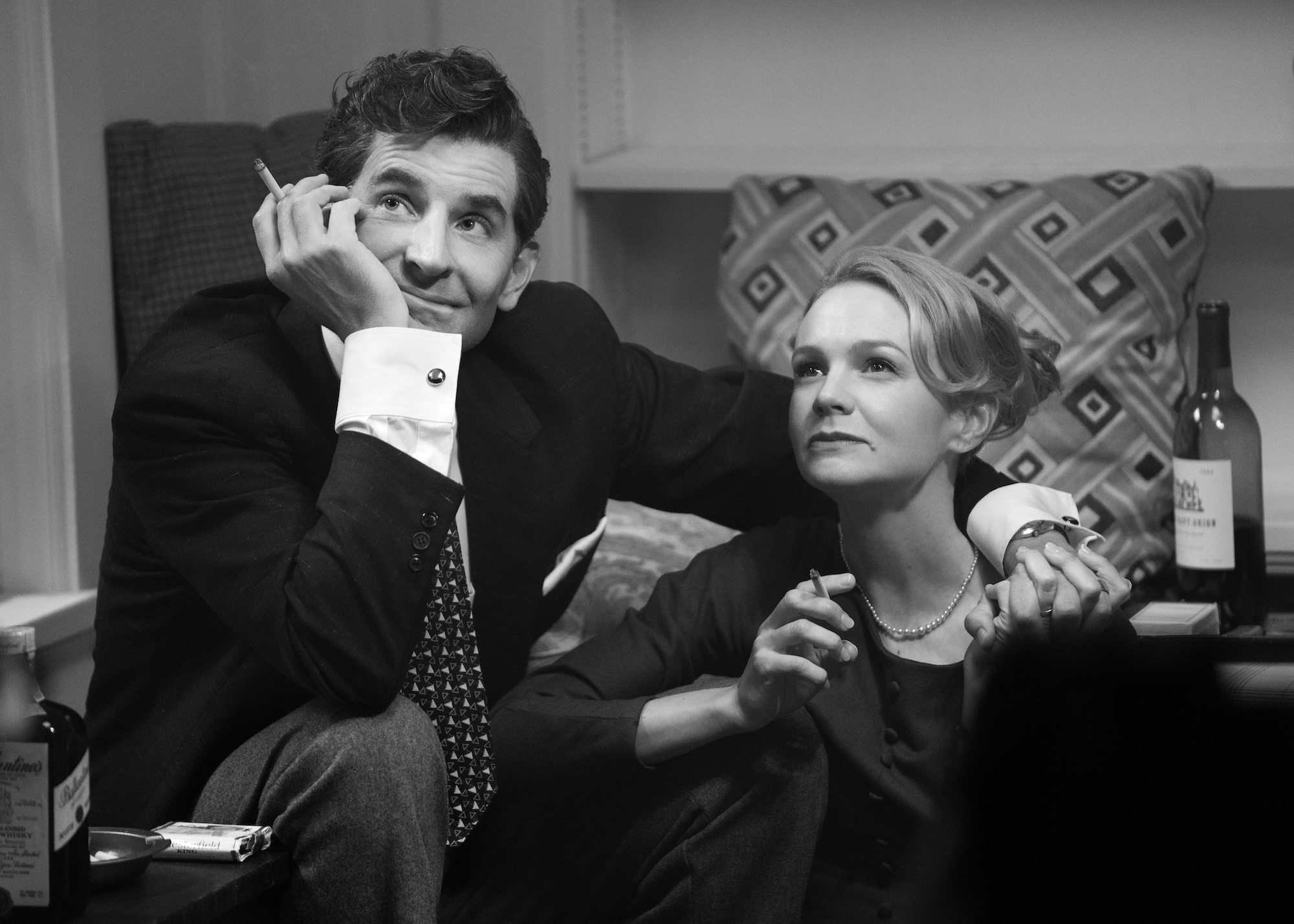 leonard bernstein and his wife in black and white in the movie maestro