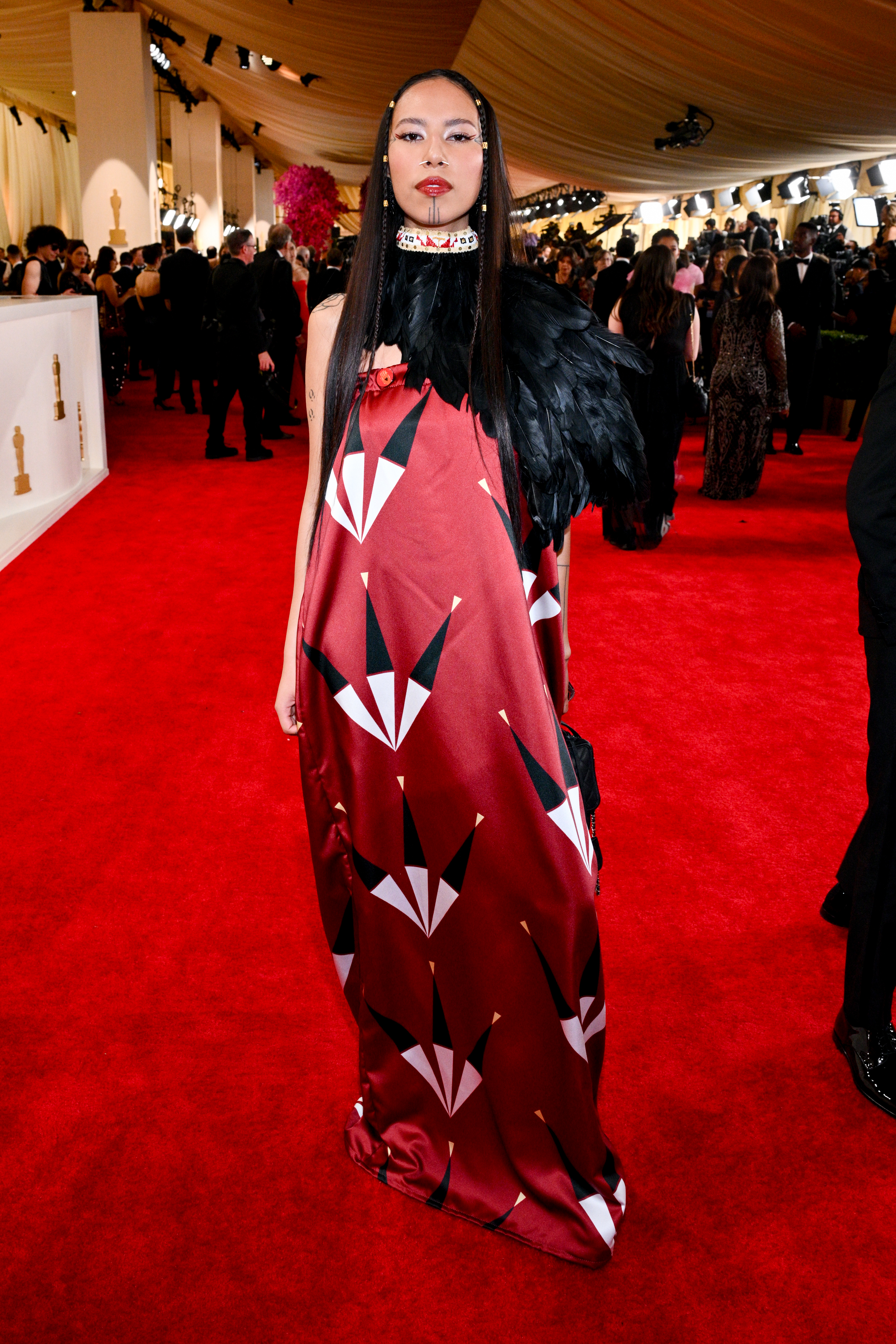 Quannah Chasinghorse at the 96th Annual Oscars held at at the Ovation Hollywood on March 10, 2024 in Los Angeles, California. 