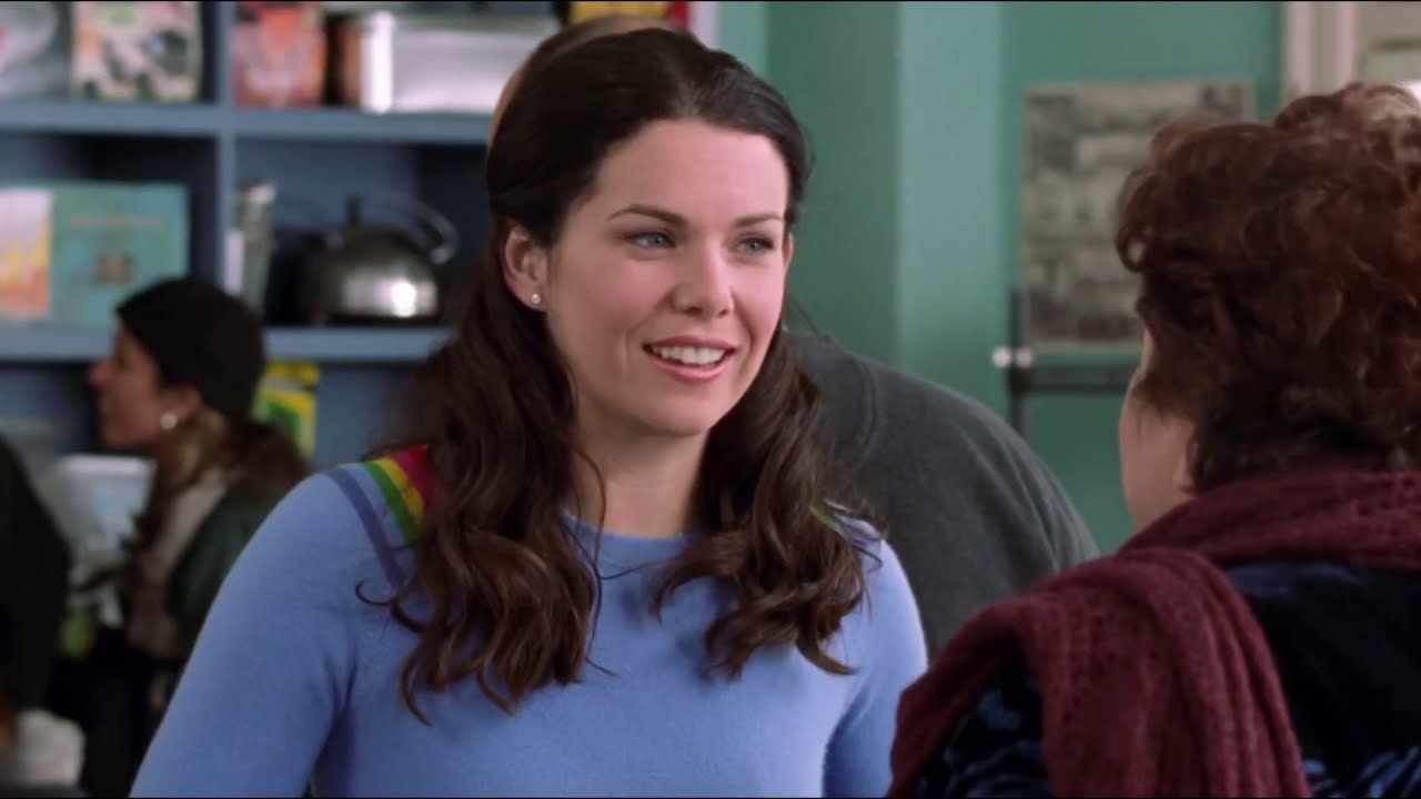Lorelai smiling at Luke.