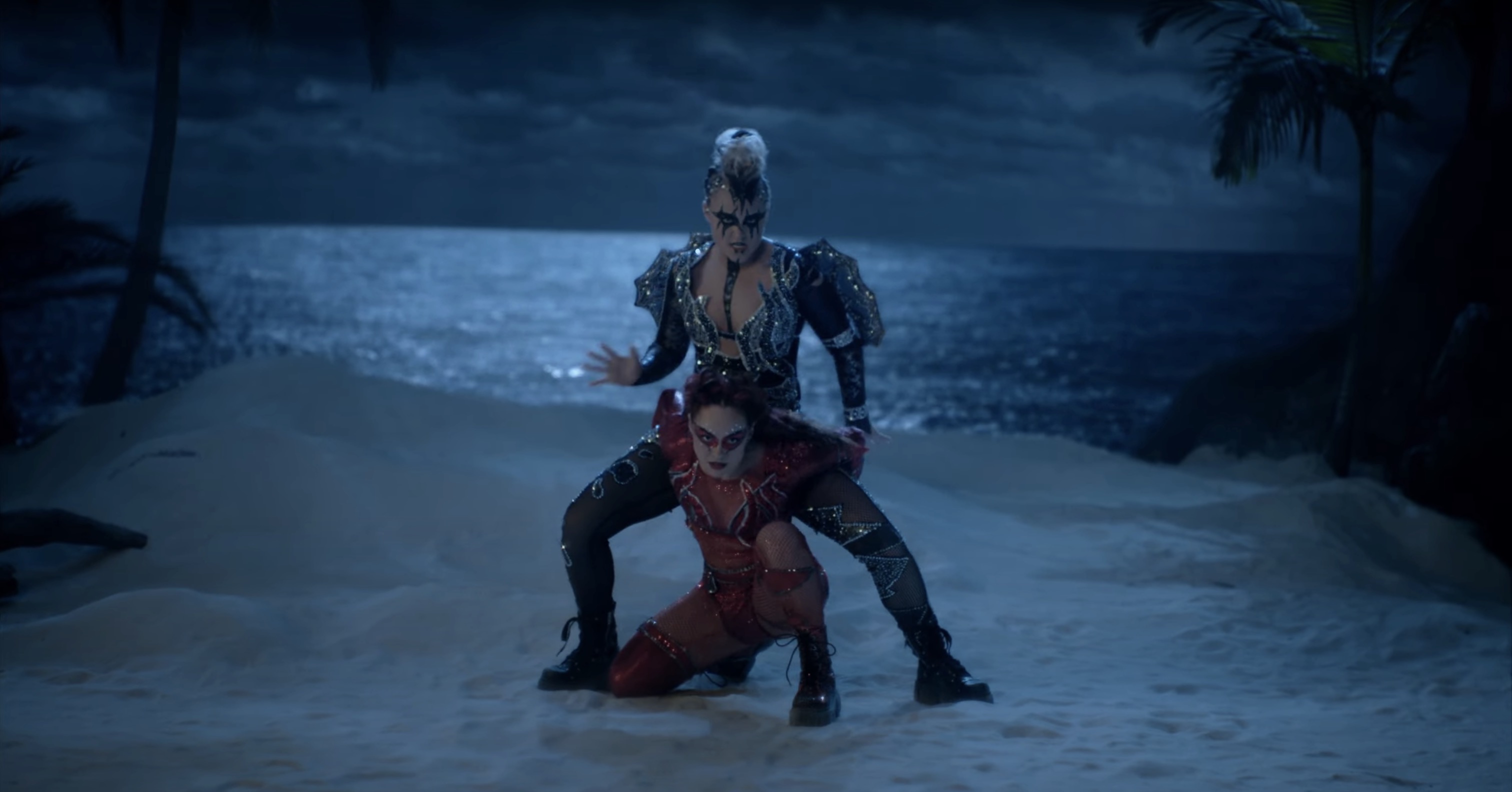dancing on the beachj