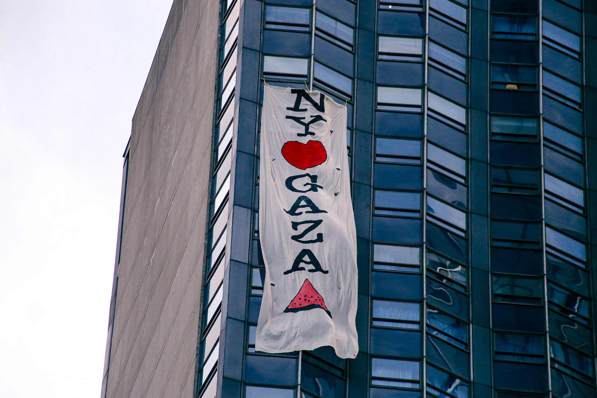 NY <3 GAZA banner