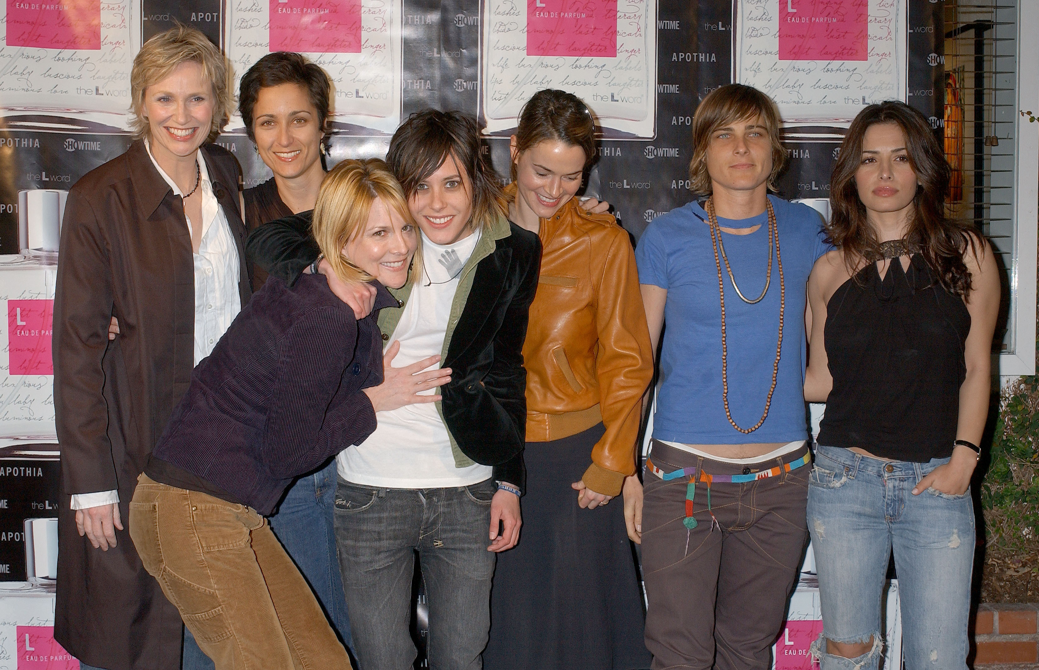 "The L Word" cast members during Launch of "L Eau de Parfum" Inspired by Showtime's "The L Word" - Arrivals at Apothia at Fred Segal Melrose in Los Angeles, California, United States. (Photo by Gregg DeGuire/WireImage)