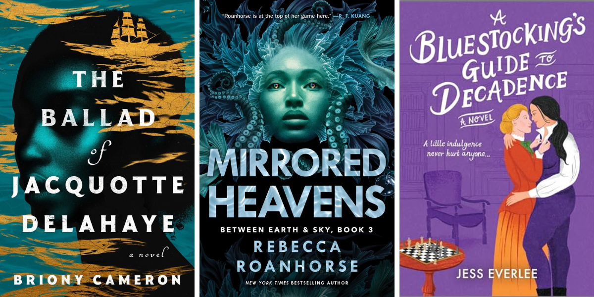 the ballad of jacquotte delahaye by briony cameron
Mirrored Heavens by Rebecca Roanhorse
A Bluestocking’s Guide to Decadence by Jess Everlee