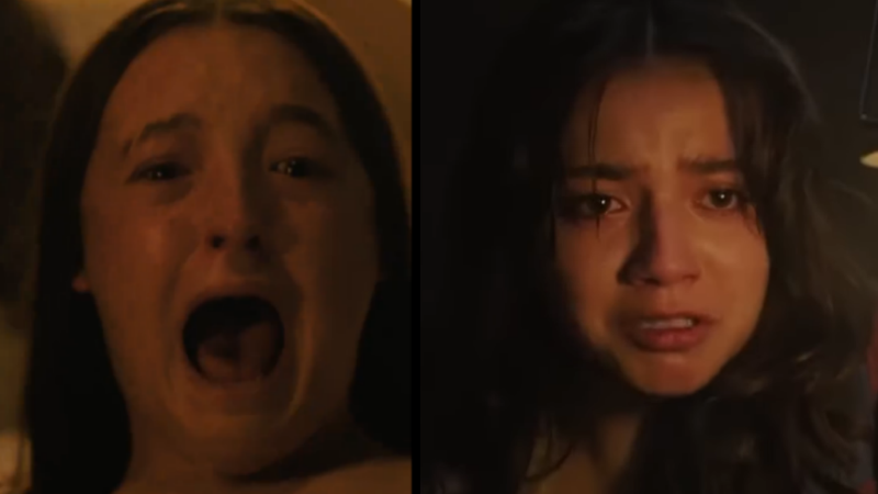 Ellie screaming and Dina crying in The Last of Us Season 2 trailer
