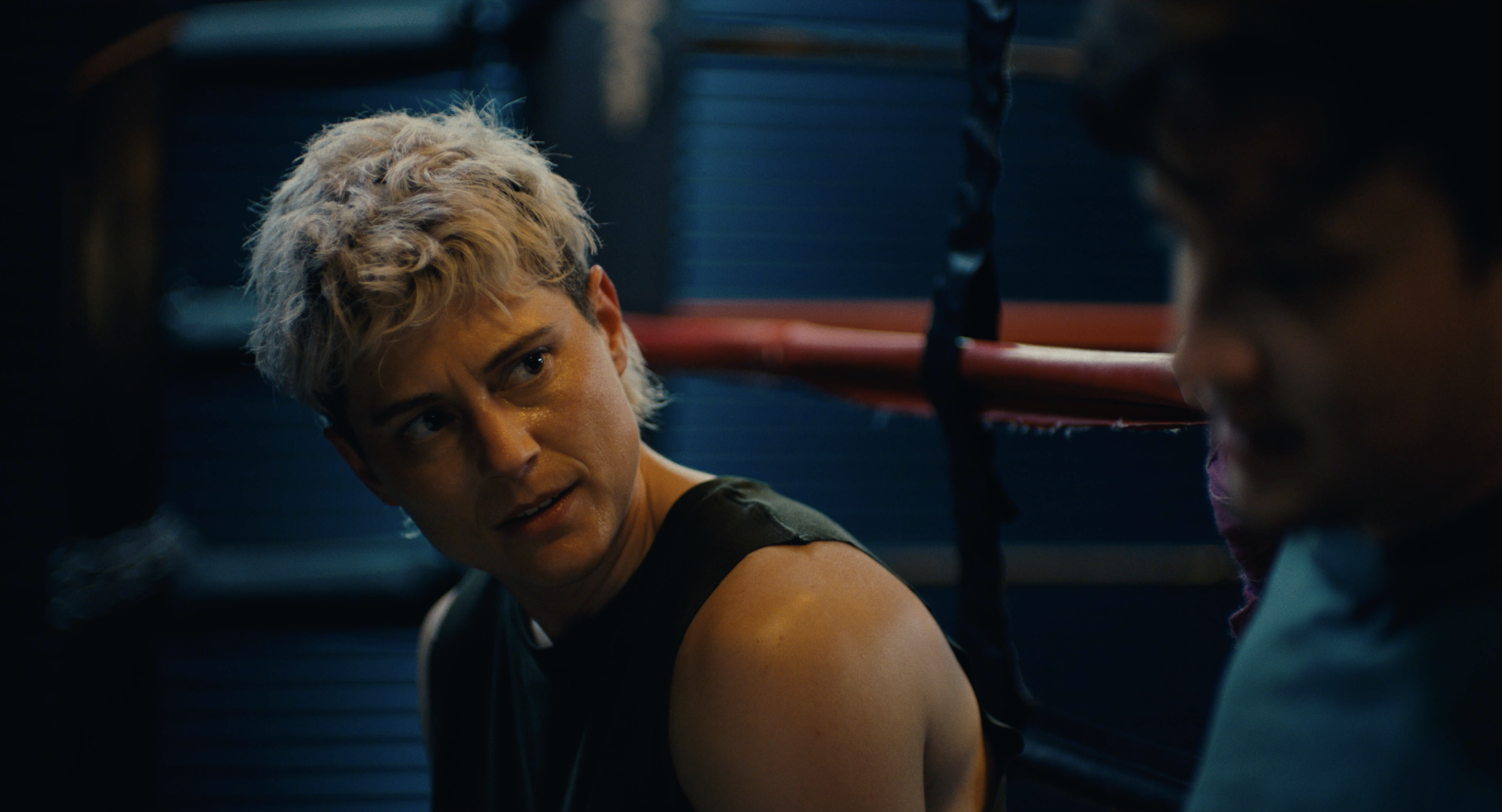 A close up on Beck Williams in a boxing ring in Pace