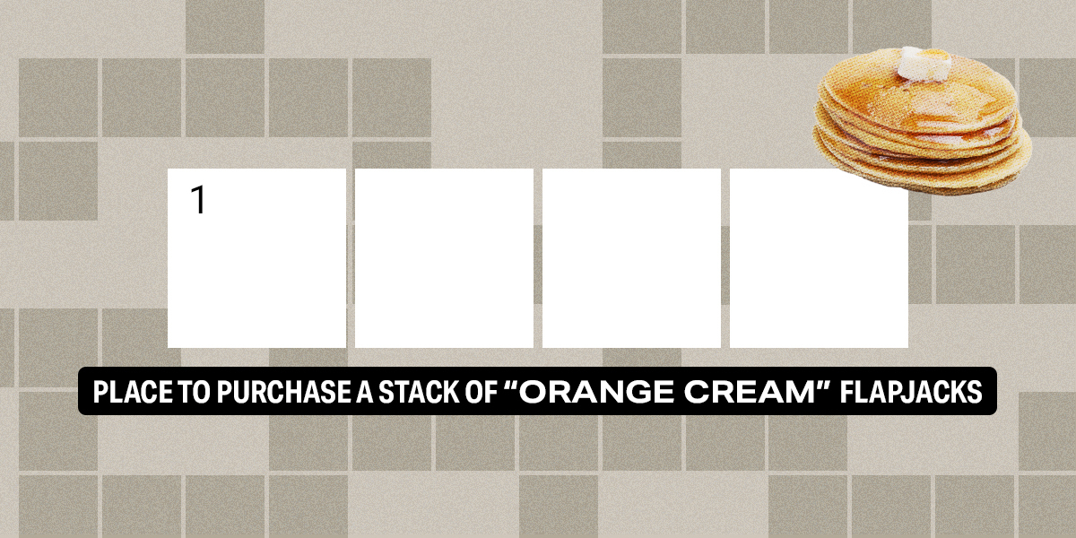 1 across / 4 letters / Place to purchase a stack of 