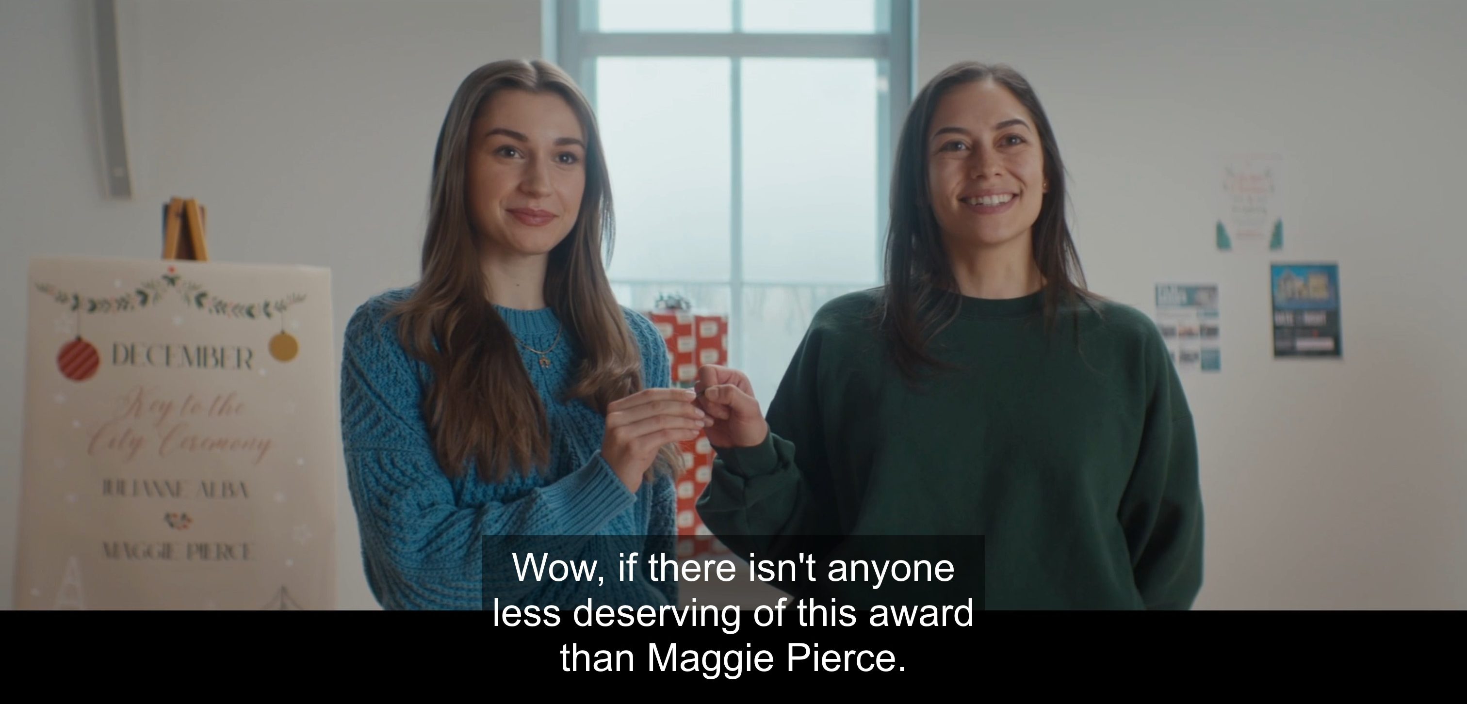 "Wow if there isn't anyone less deserving of this award than Maggie Pierce"