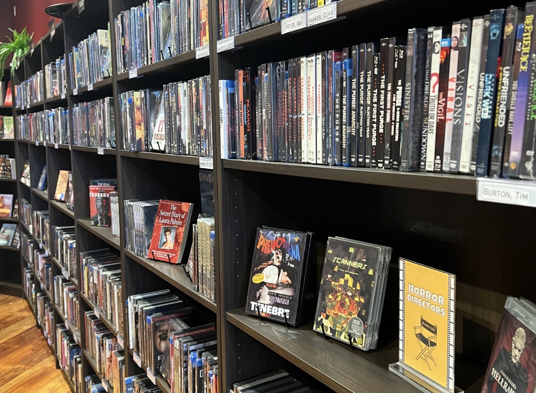 movies on the shelves of midslumber media