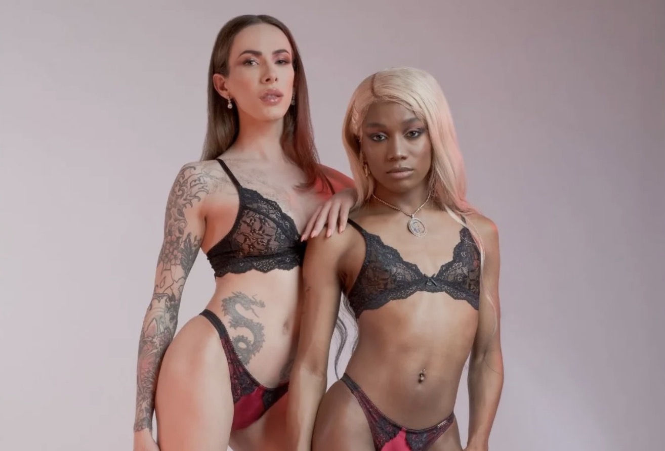 Two women in lingerie