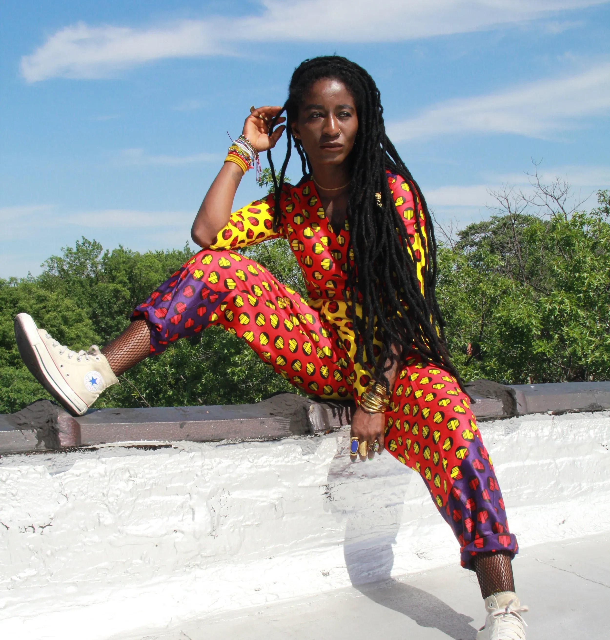 orange and yellow jumpsuit