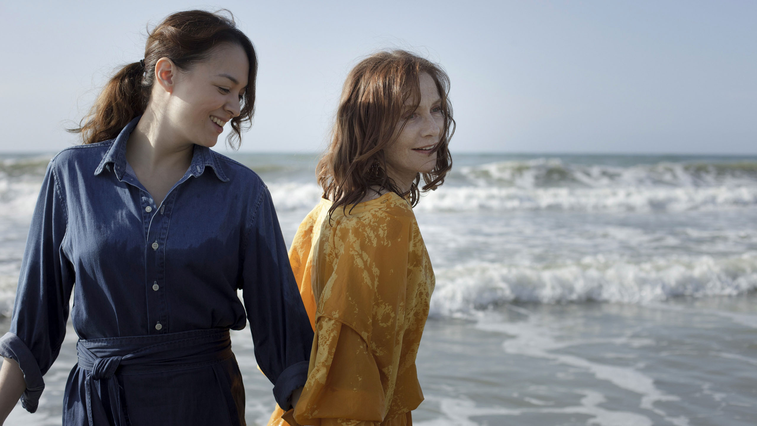 Sundance 2025: Isabelle Huppert and Sandrine Pinna walk in the ocean in LUZ