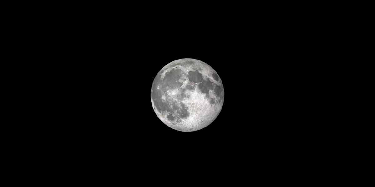Libra Full Moon Forecast: a big full moon against a black night sky