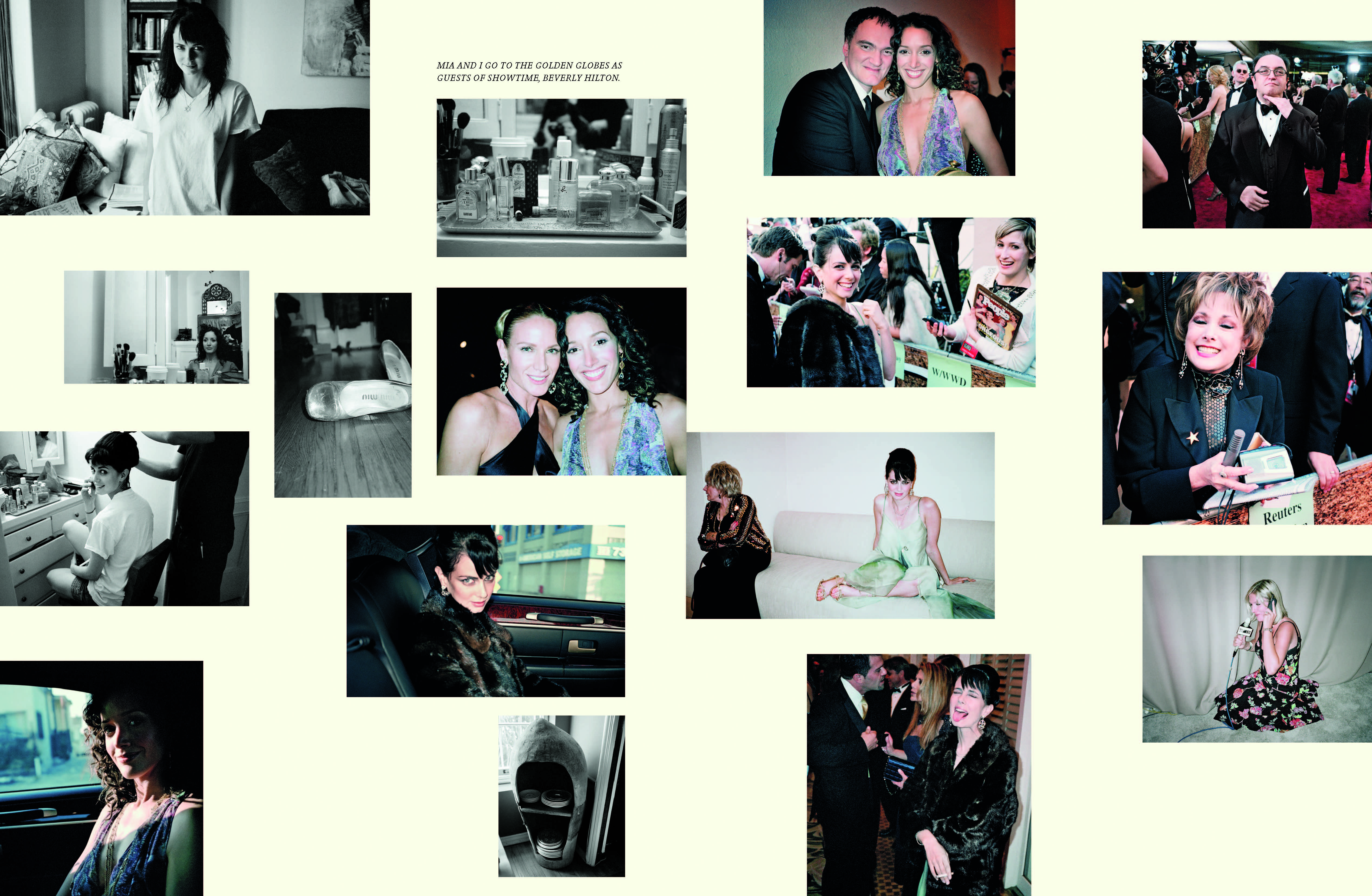 various photos from behind the scenes of The L Word