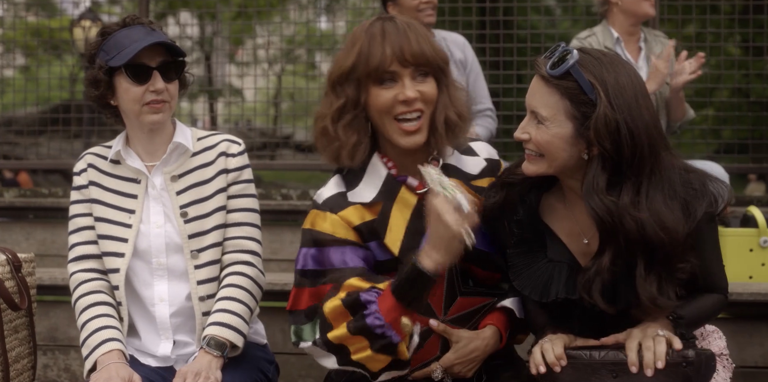 Charlotte, LIsa and Lois at a baseball game