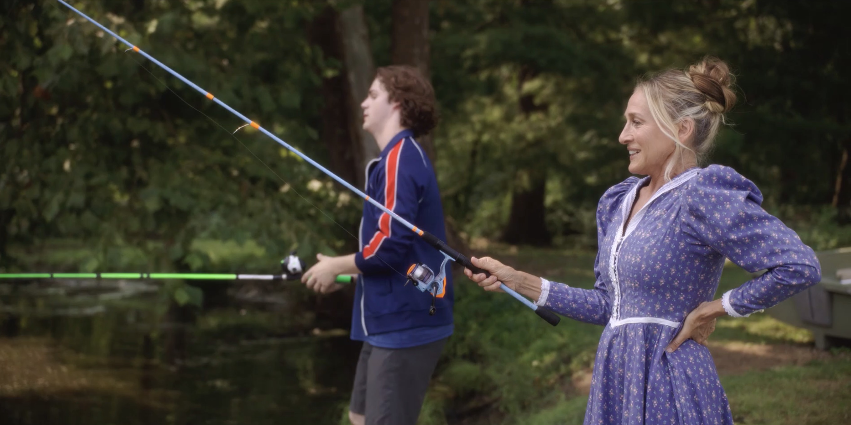 Carrie and Homer fishing