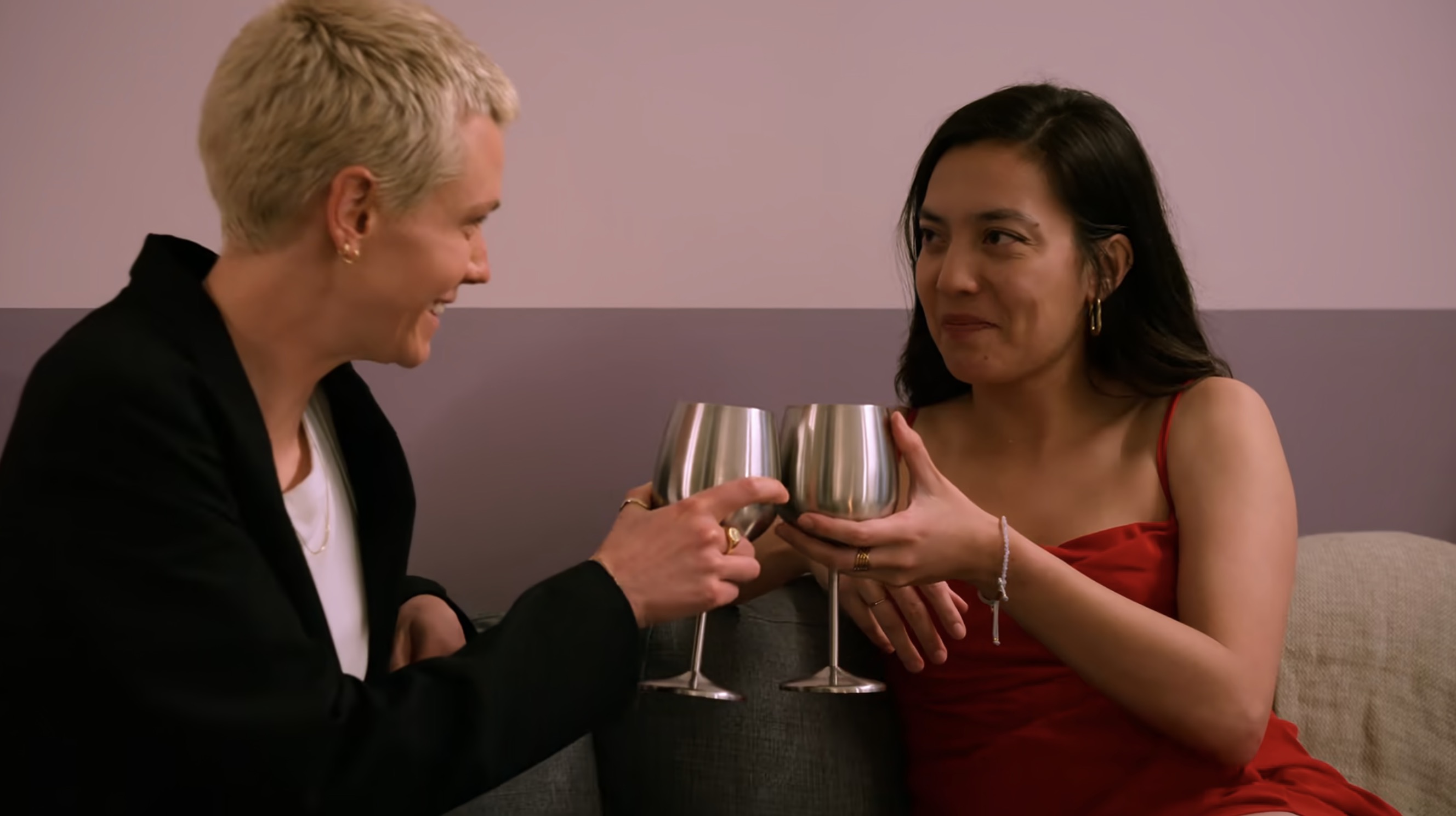 kyle and pilar cheers-ing