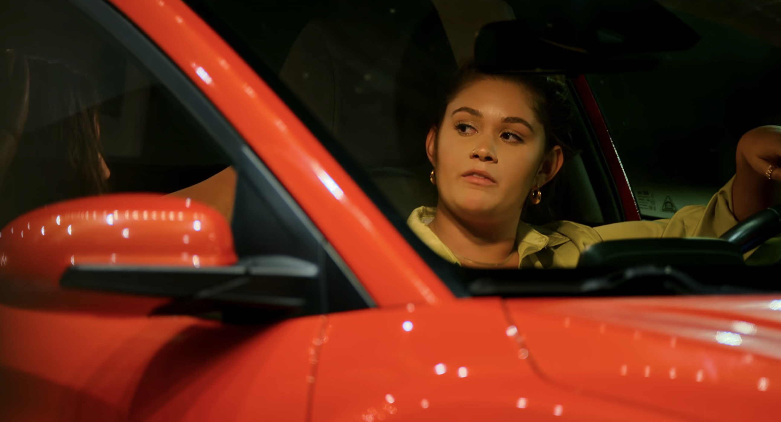 marie and mel in the car