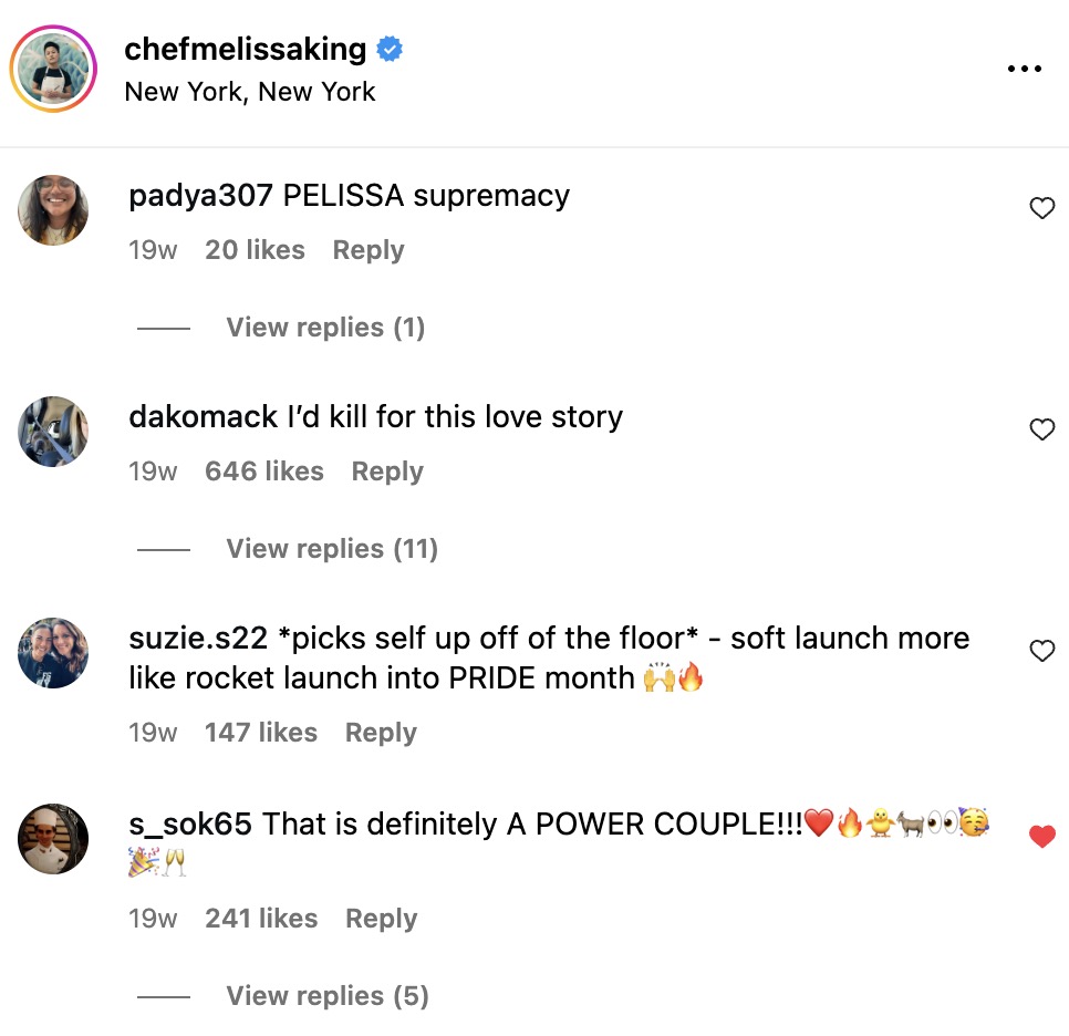 comments speculating about melissa king and padma