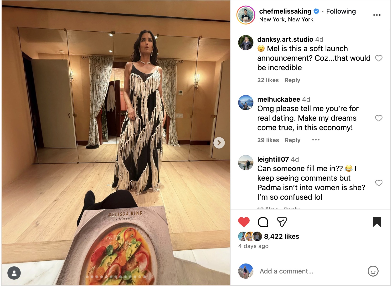 padma and melissa instagram post