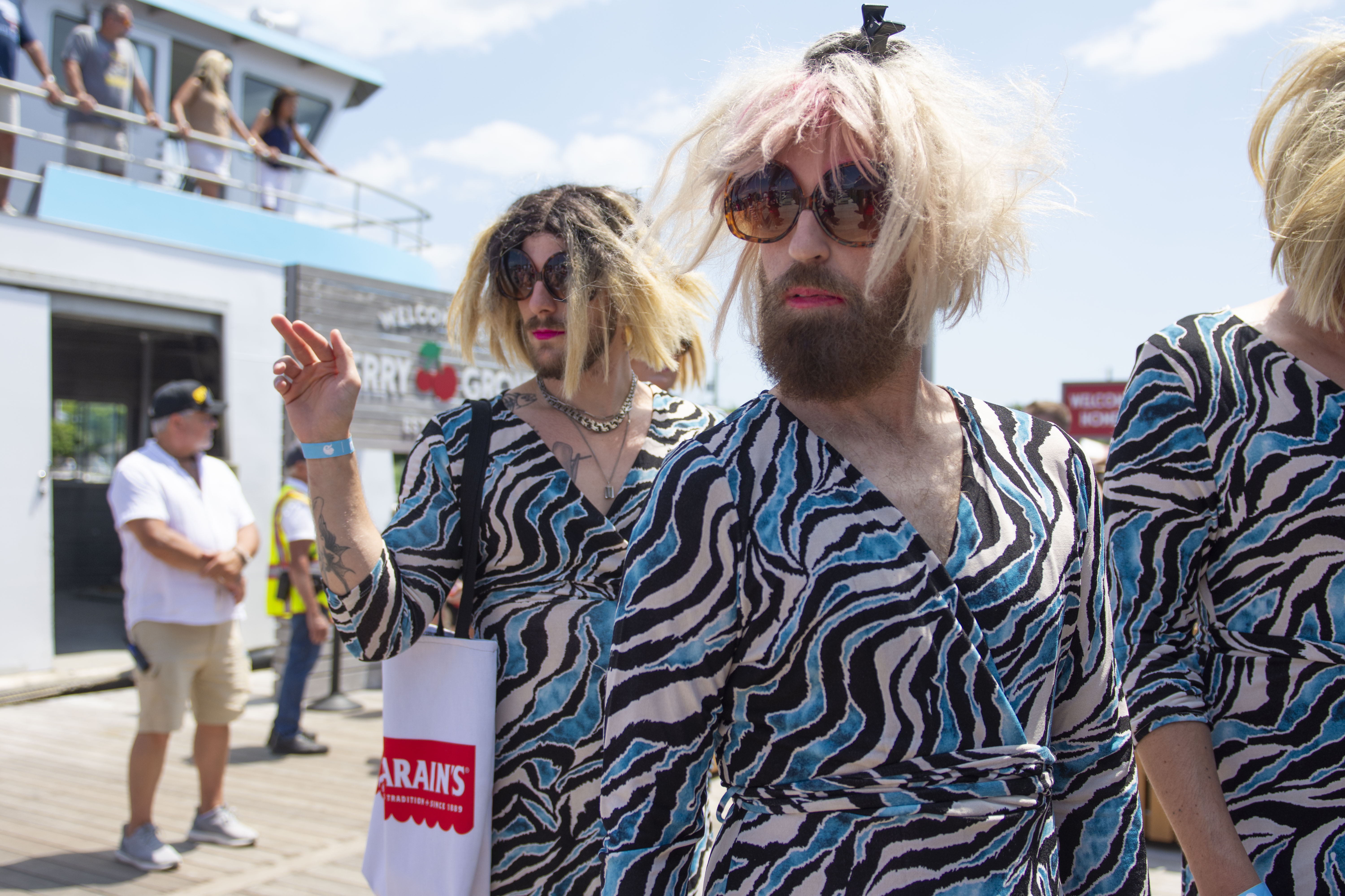 attendees of the 50th invasion of the pines rock beards and wigs