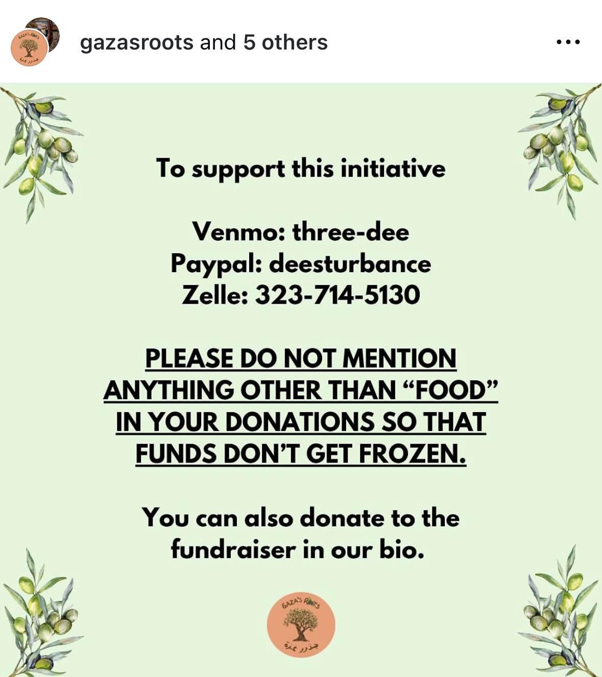 how to donate to Gaza's Roots