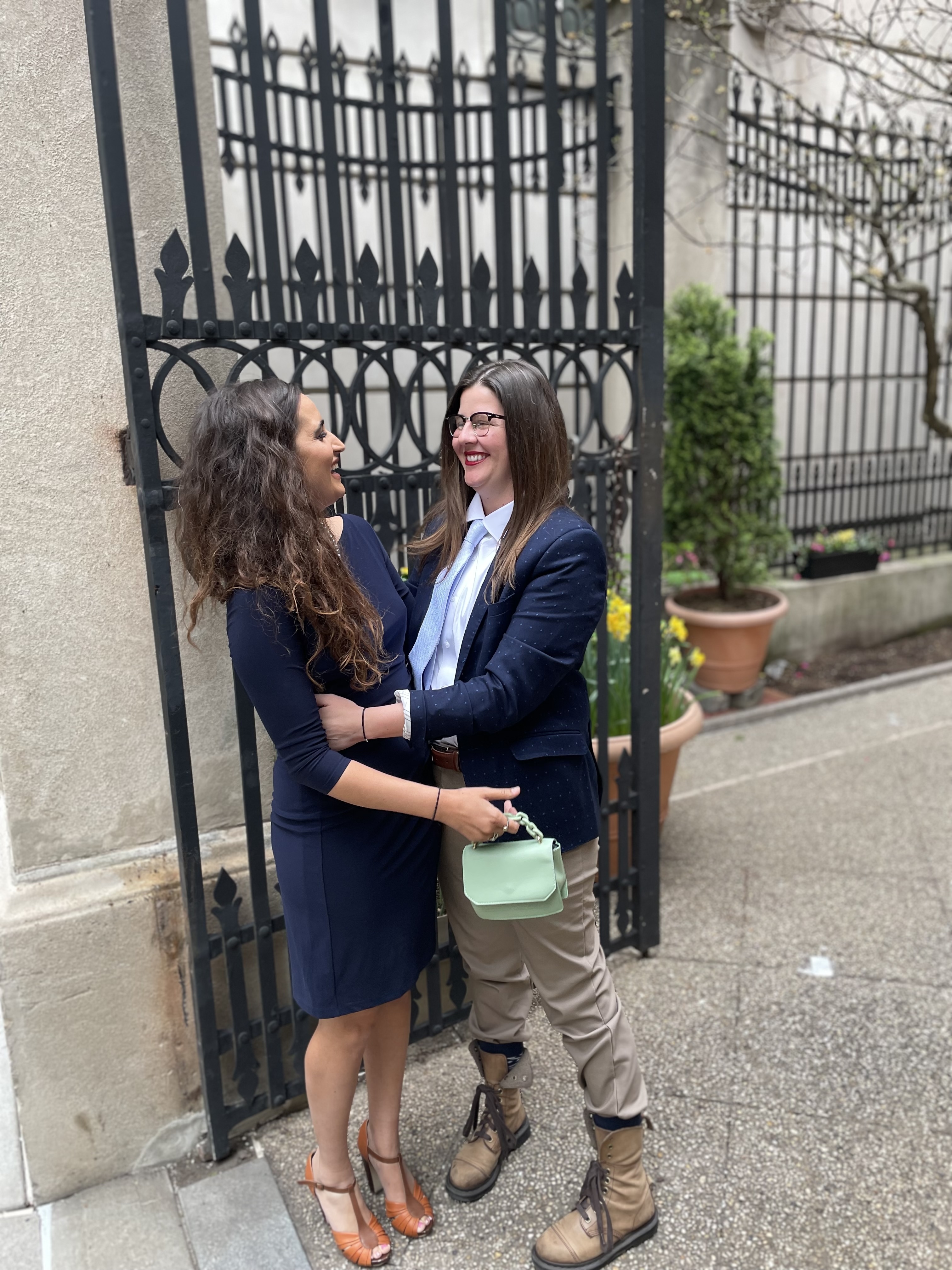 Kristen and Kayla at a formal event
