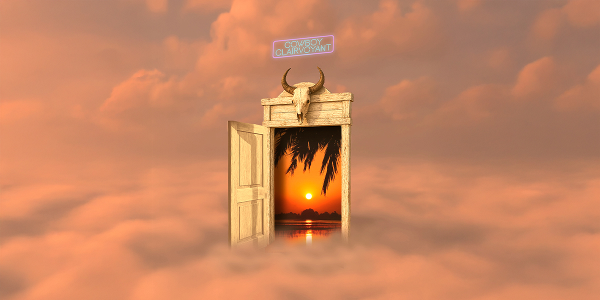a dream door into a sunset