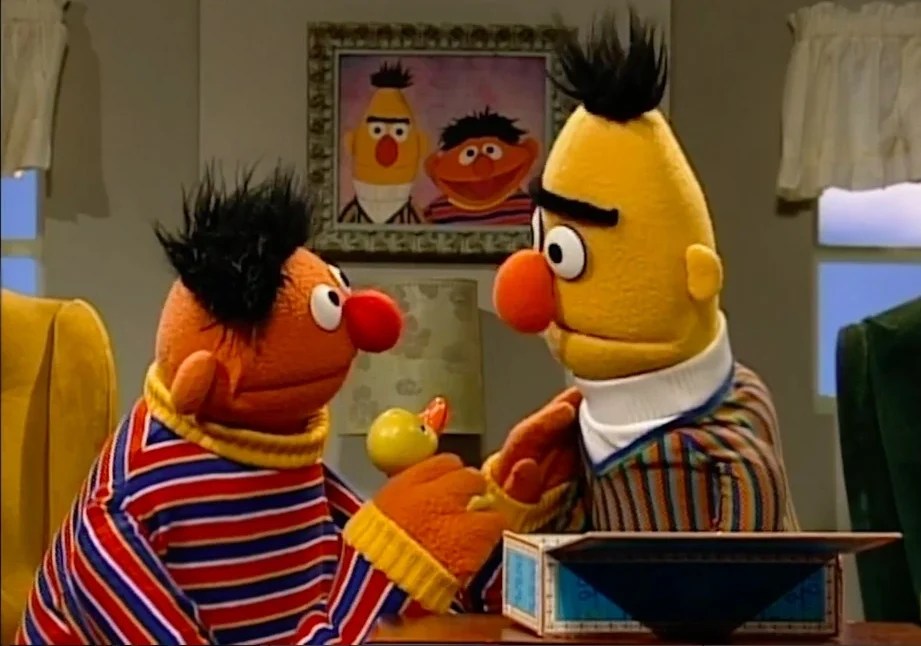 bert and ernie and duckie