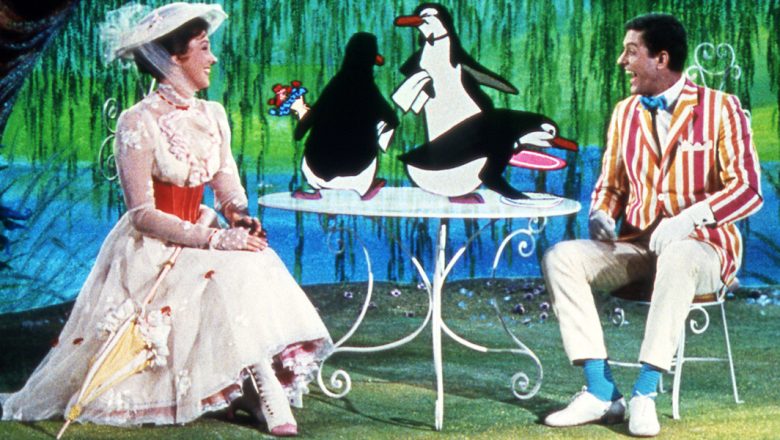 mary poppins, bert and penguins