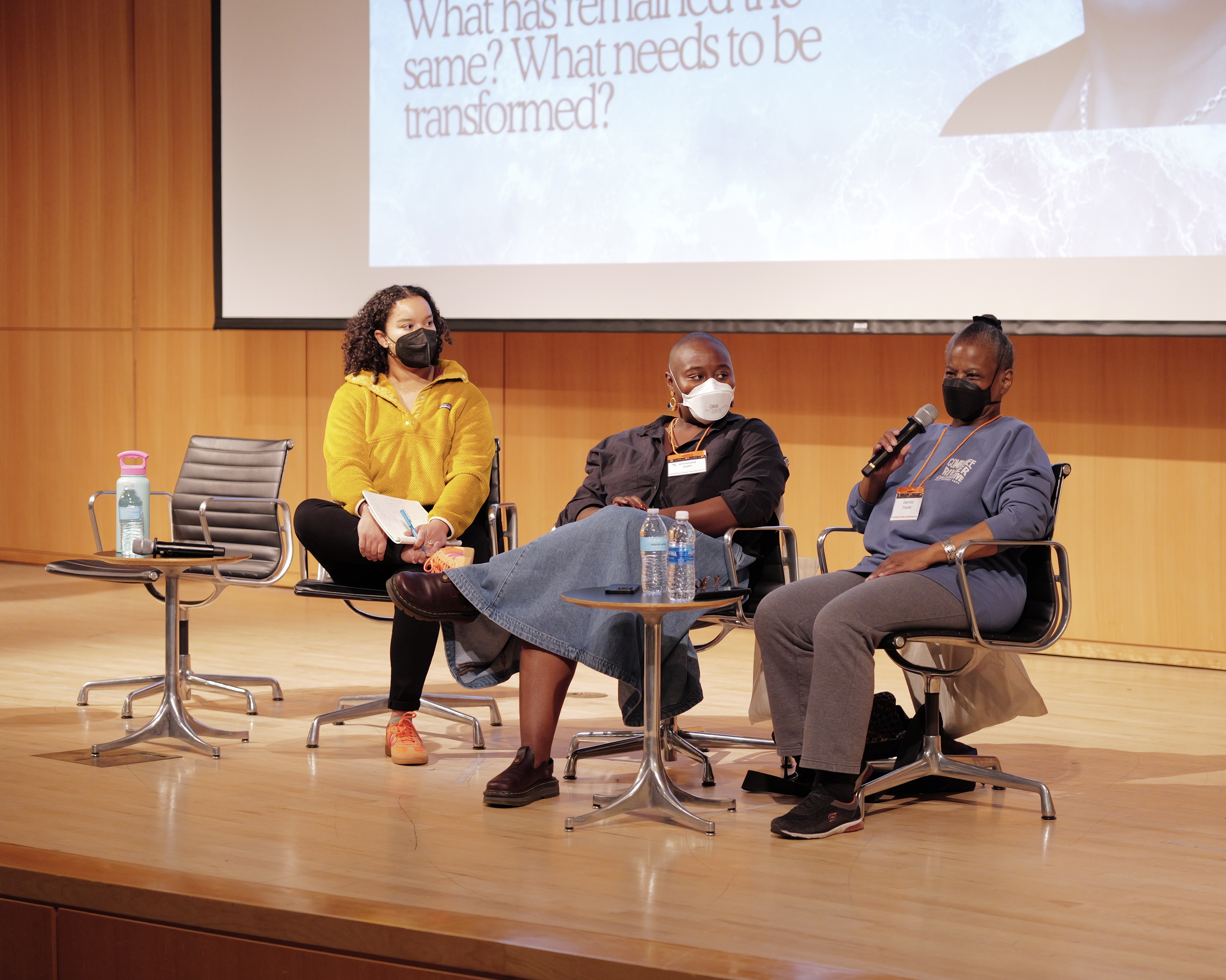 three panelists at the Lesbian Lives conference