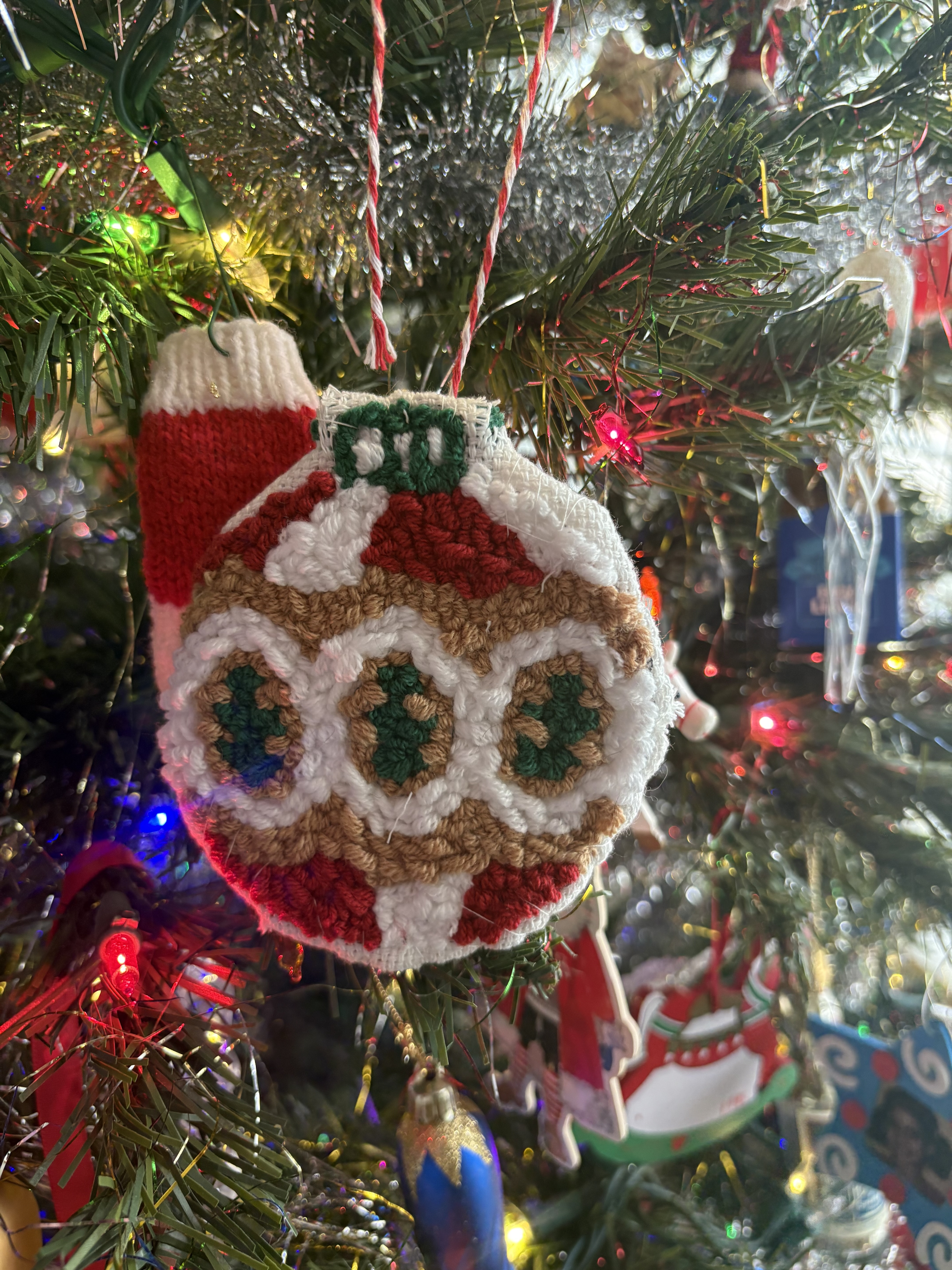 punch needle ornament